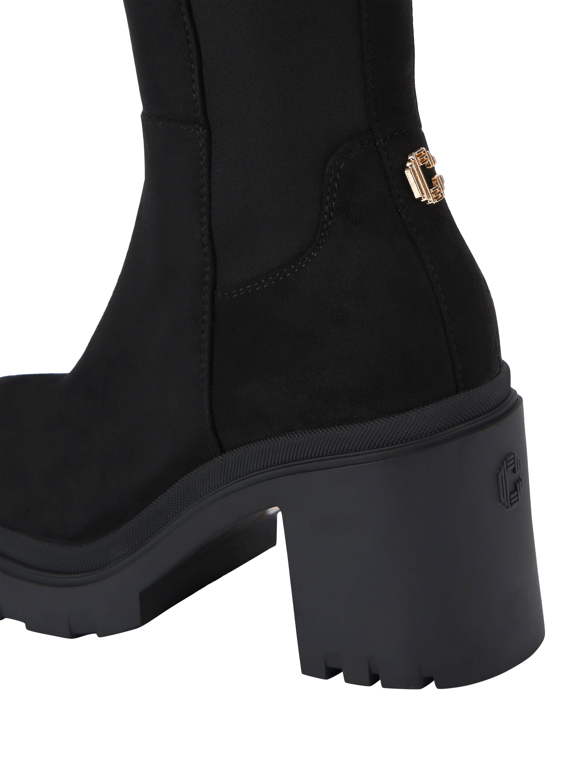 Product image 5 of 5, which shows Carvela Boulder Calf Boots, Black/Comb, 3