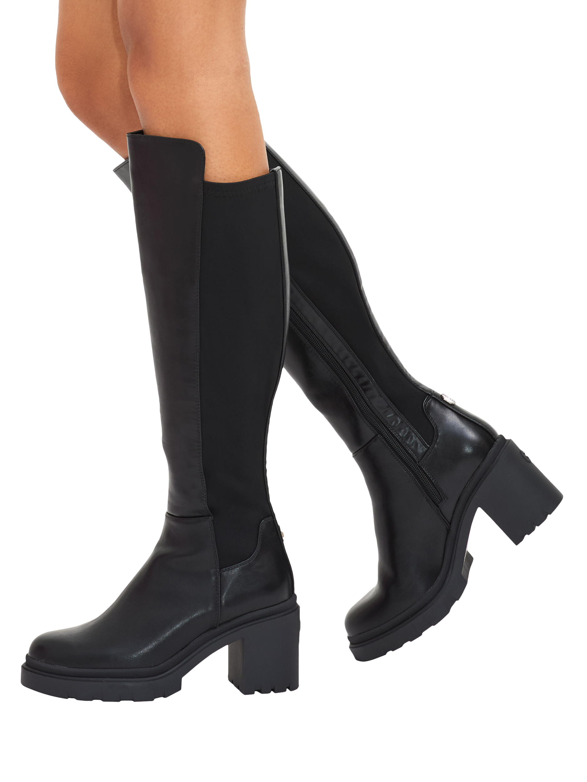 Product image 2 of 4, which shows Carvela Boulder Calf Boots, Black, 3
