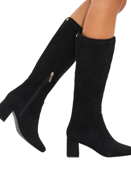 Carvela Corsano Microsuede Knee High Boots - view 2, Black