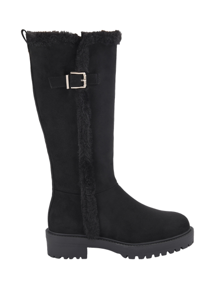 Carvela Cosy Long Calf Boots, Black