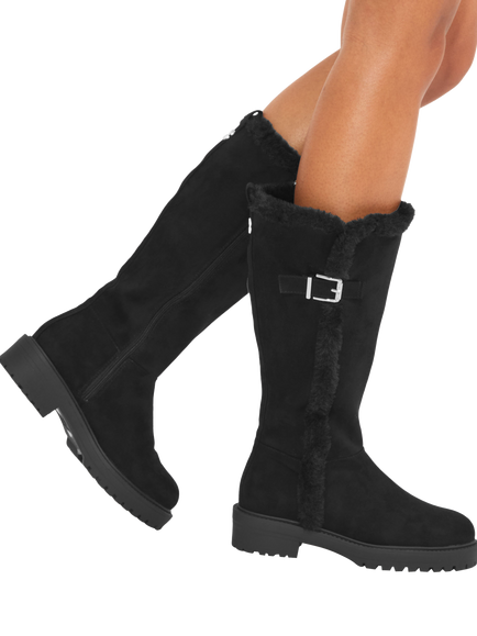 Carvela Cosy Long Calf Boots - view 2, Black