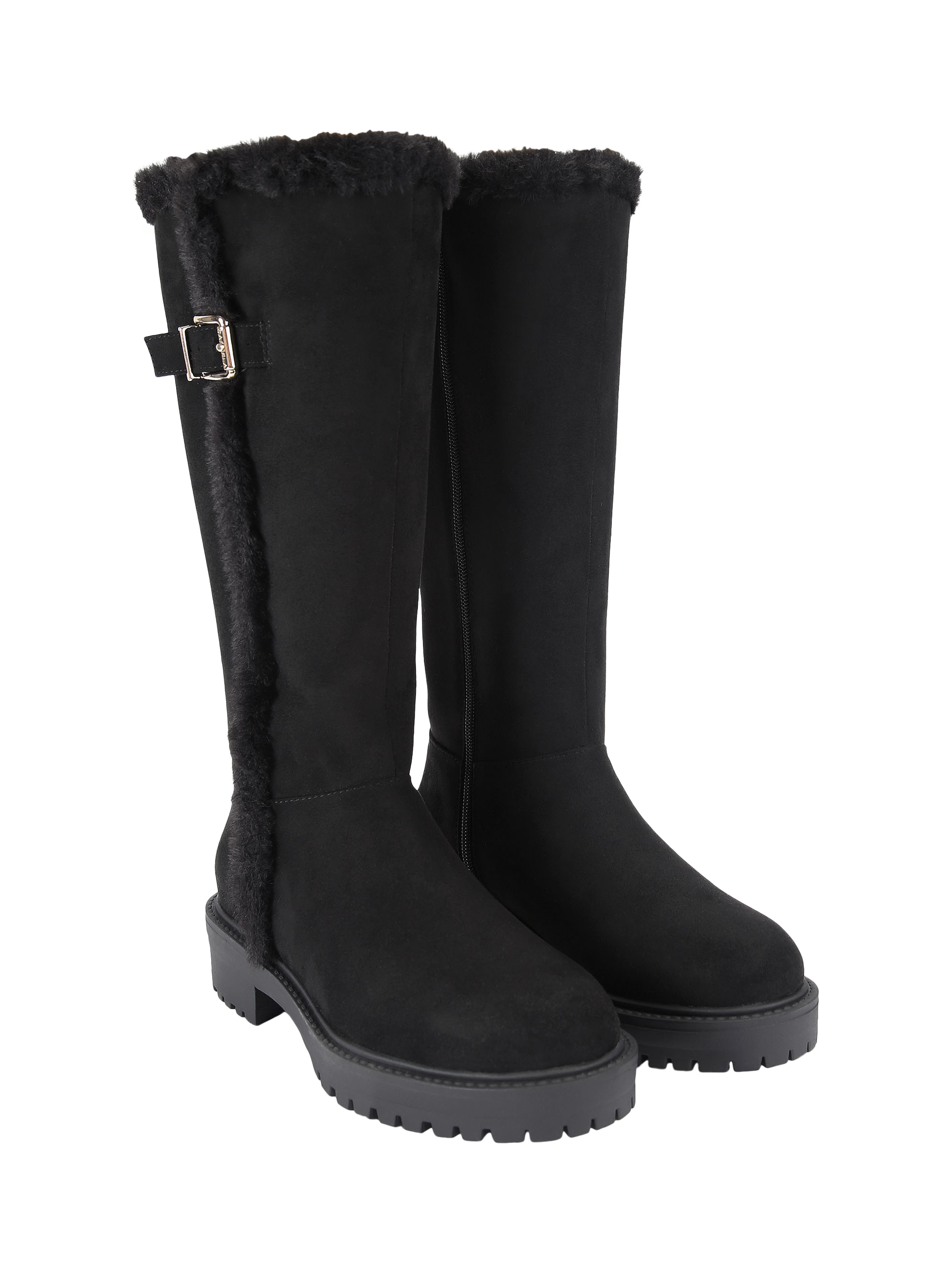 Product image 3 of 5, which shows Carvela Cosy Long Calf Boots, Black, 3