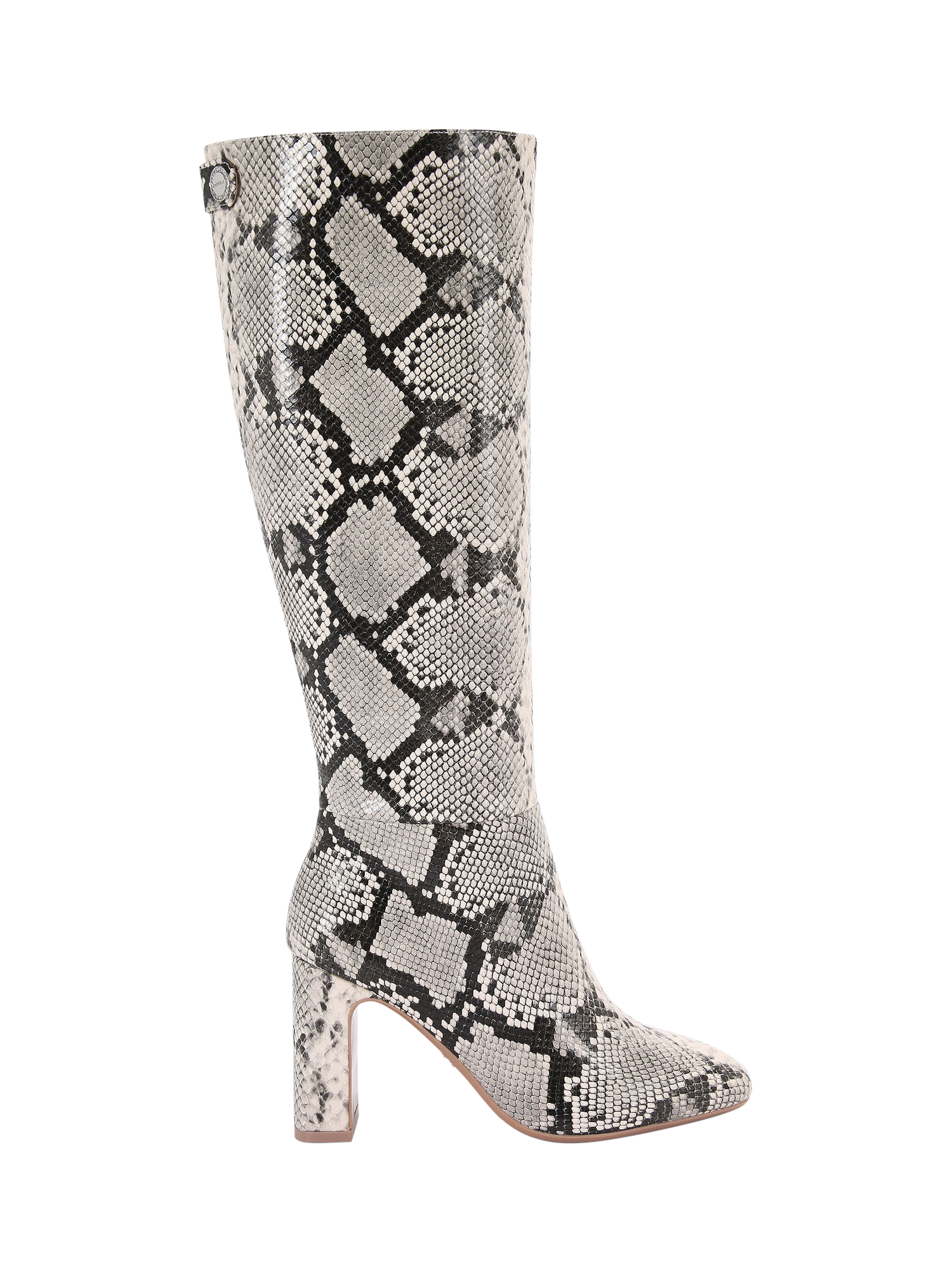 Product image 1 of 4, which shows Carvela Jackpot Block Heel Knee High Boots, Black/White, 3