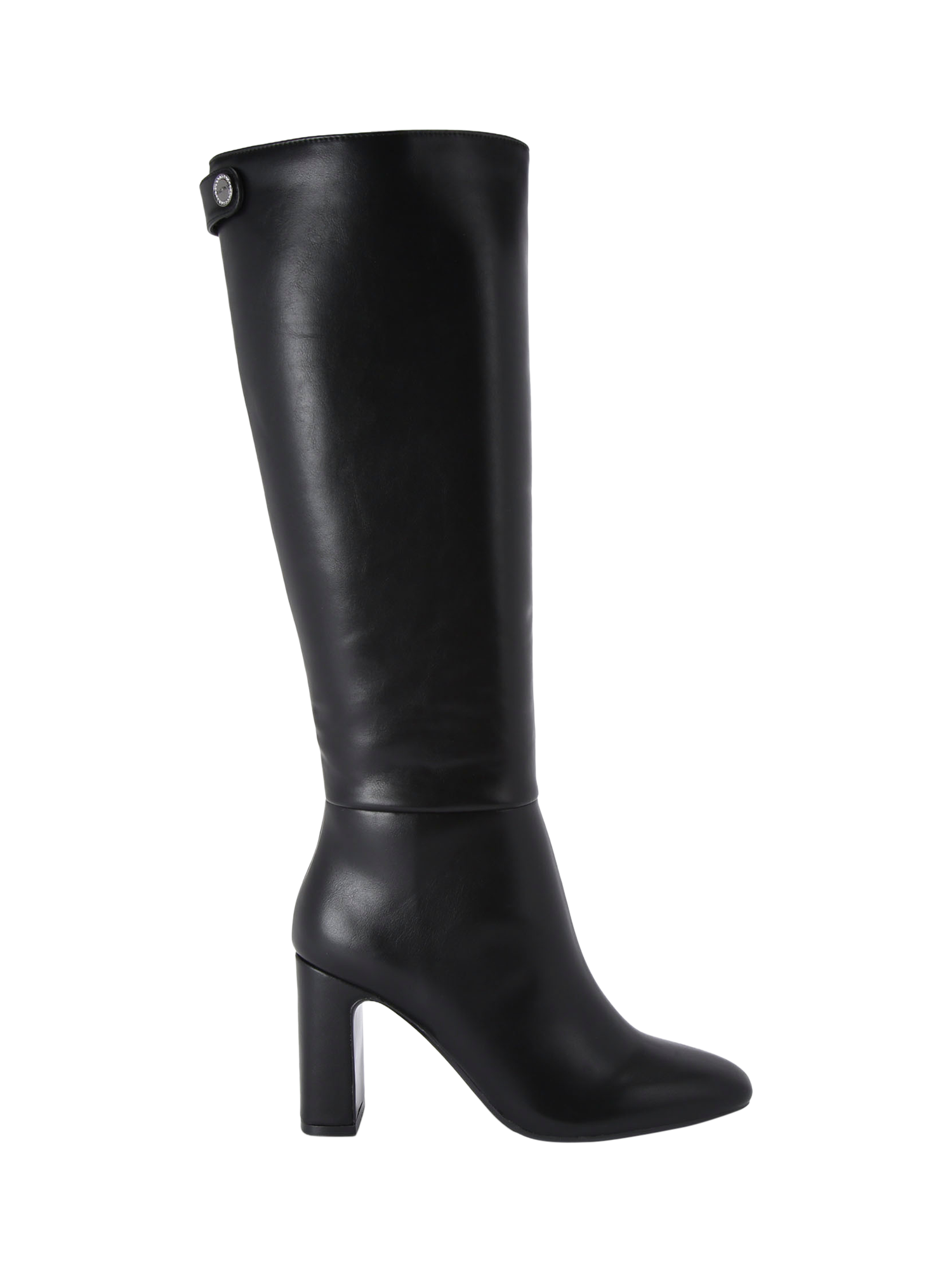 Product image 1 of 5, which shows Carvela Jackpot Wide Fit Block Heel Knee High Boots, Black, 3