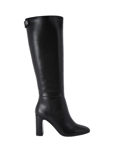 Carvela Jackpot Wide Fit Block Heel Knee High Boots, Black