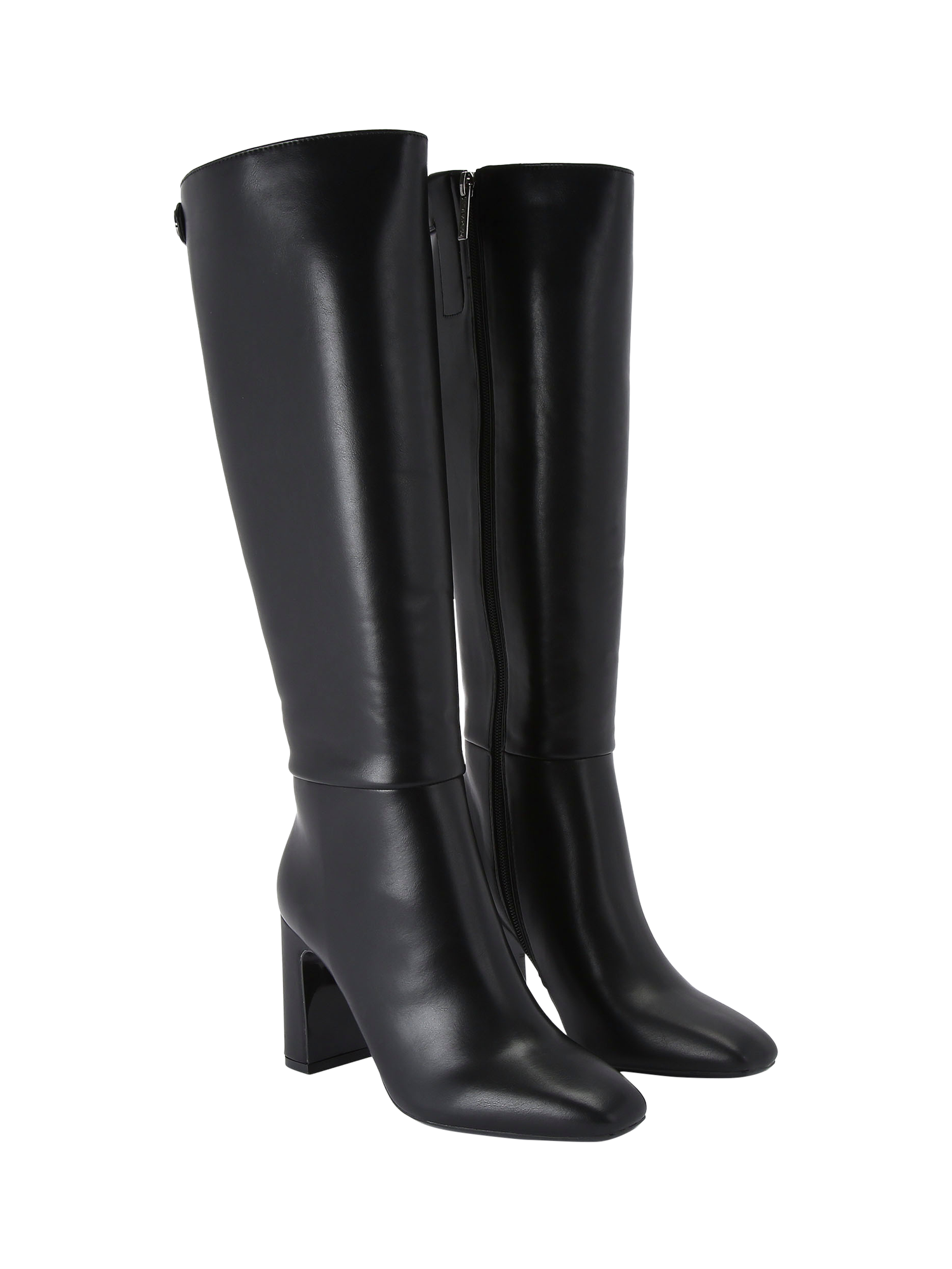 Product image 3 of 5, which shows Carvela Jackpot Wide Fit Block Heel Knee High Boots, Black, 3