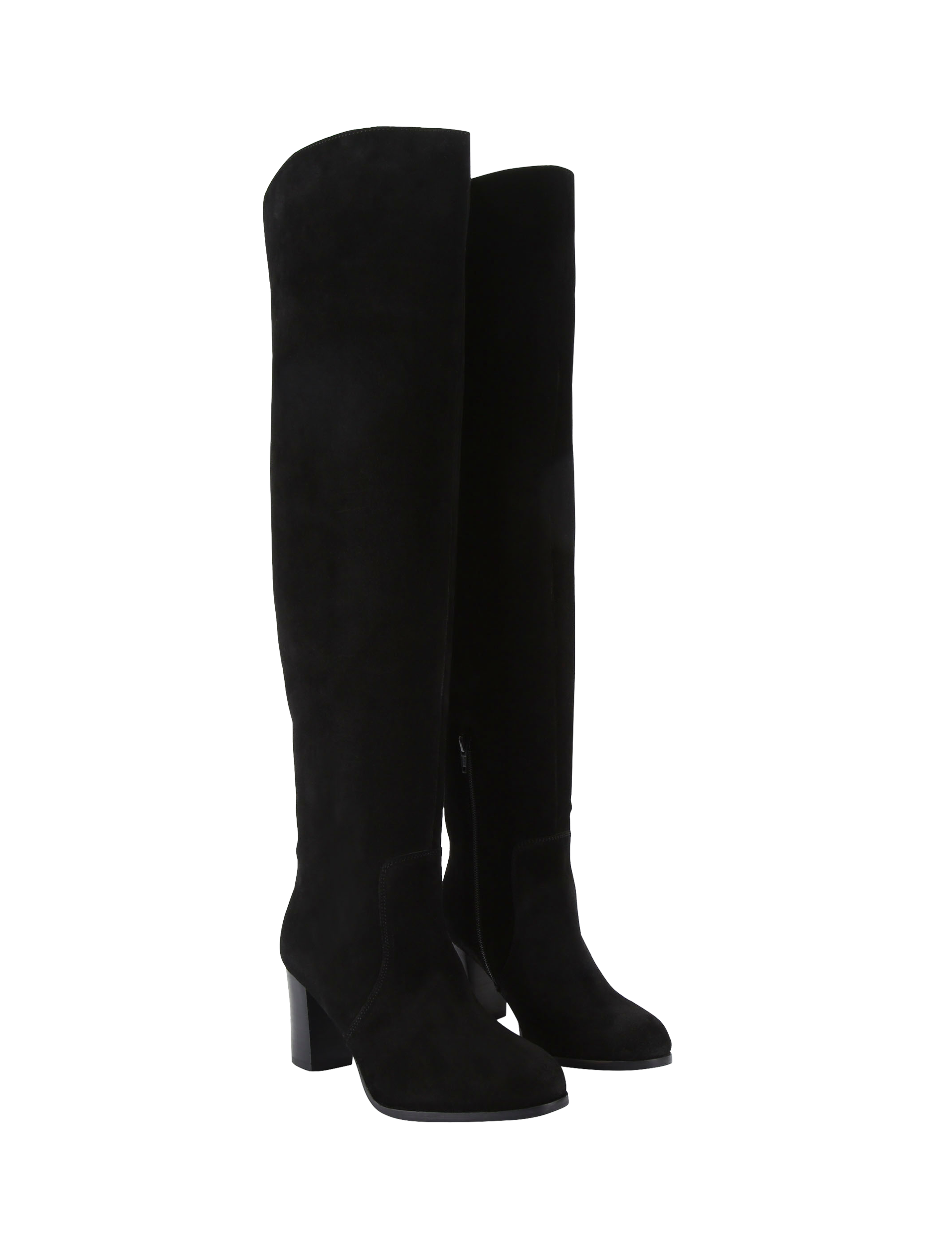 Product image 3 of 5, which shows Carvela Martano Suede Over The Knee Boots, Black, 3