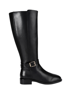 Carvela Pienza Leather Riding Boots, Black