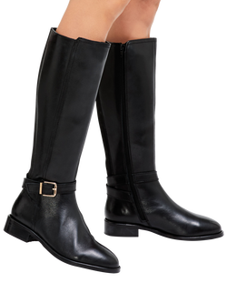 Carvela Pienza Leather Riding Boots - view 2, Black