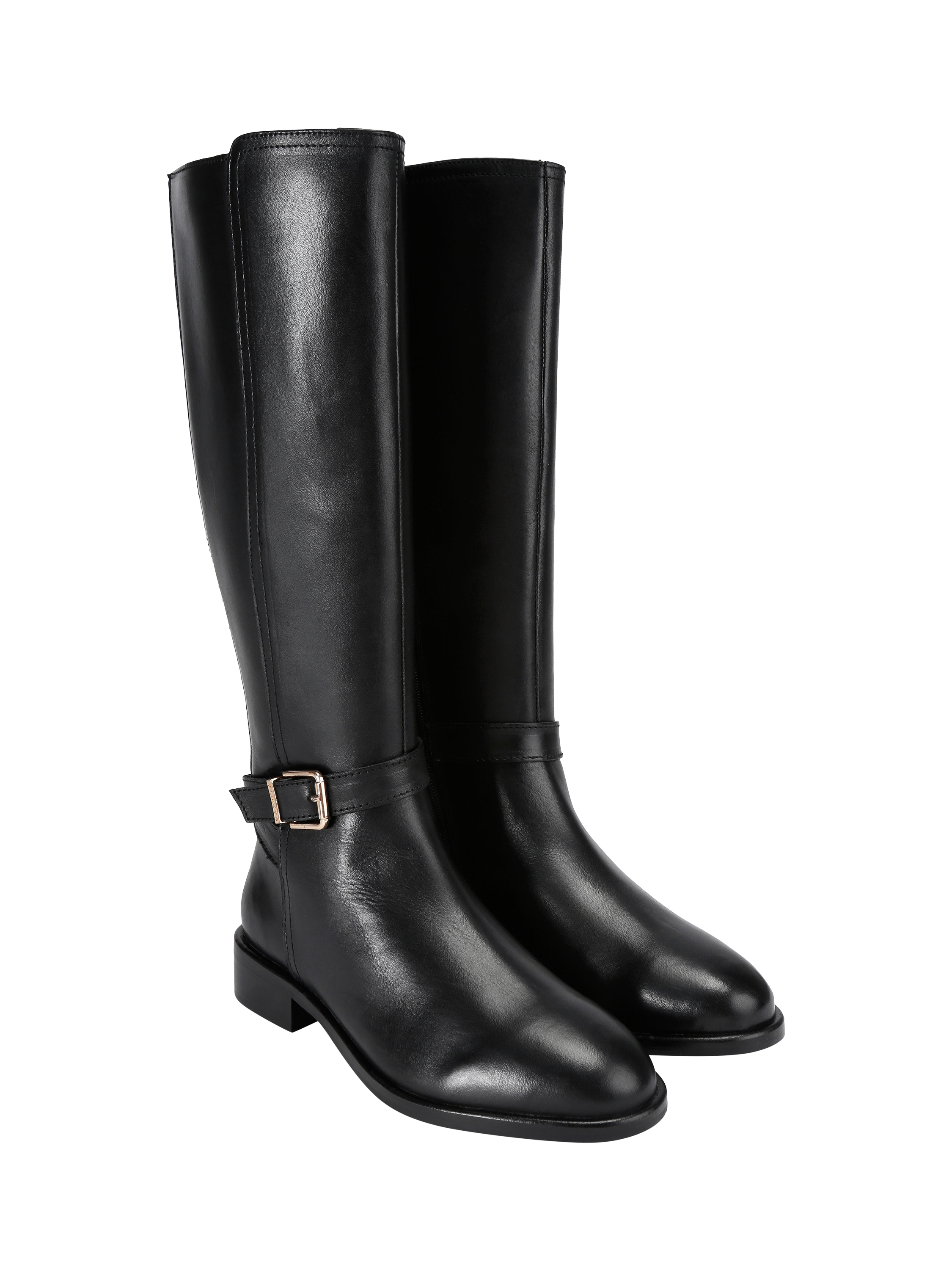 Product image 3 of 5, which shows Carvela Pienza Leather Riding Boots, Black, 3