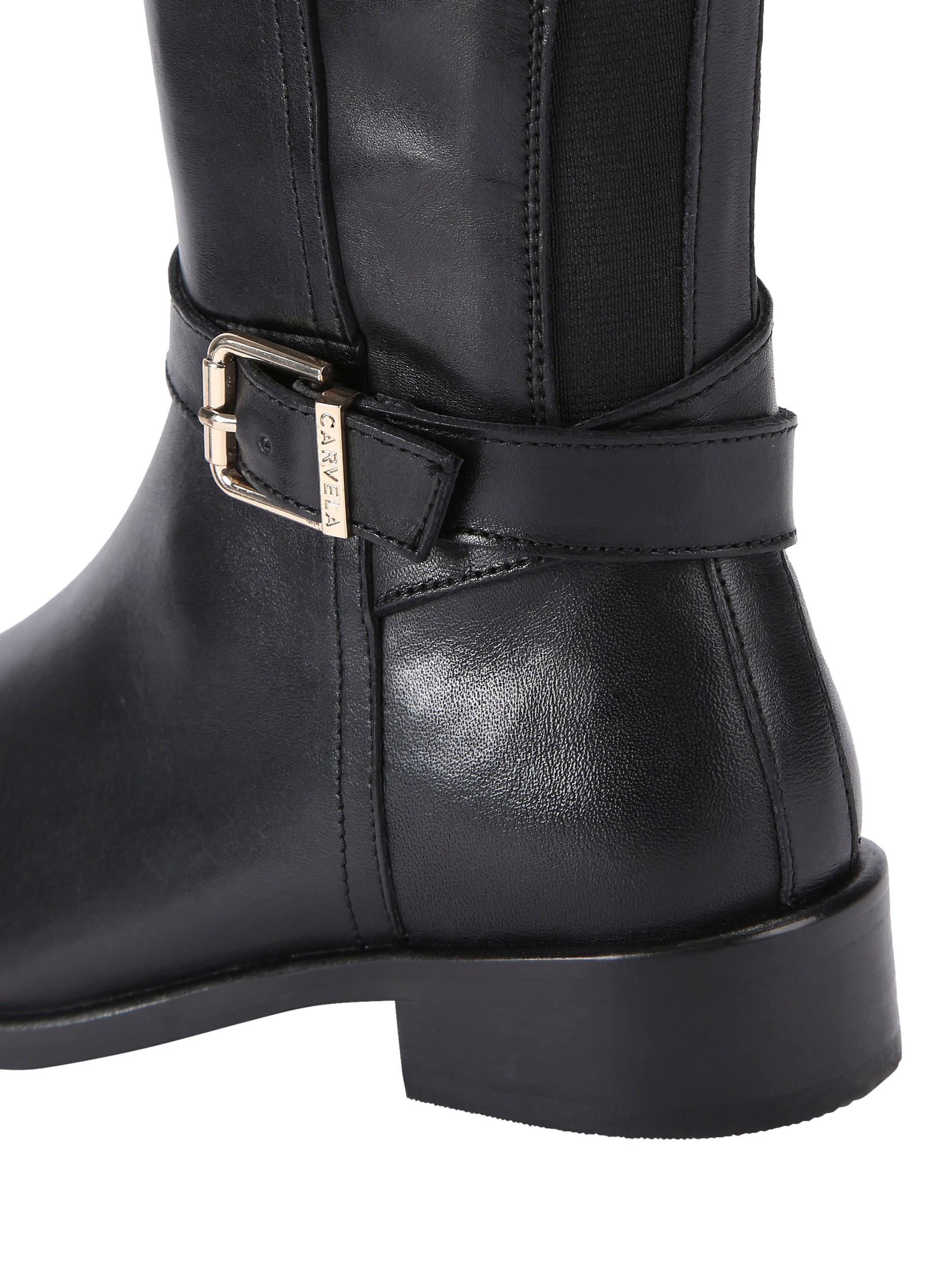 Product image 4 of 6, which shows Carvela Pienza Leather Riding Boots, Black, 3