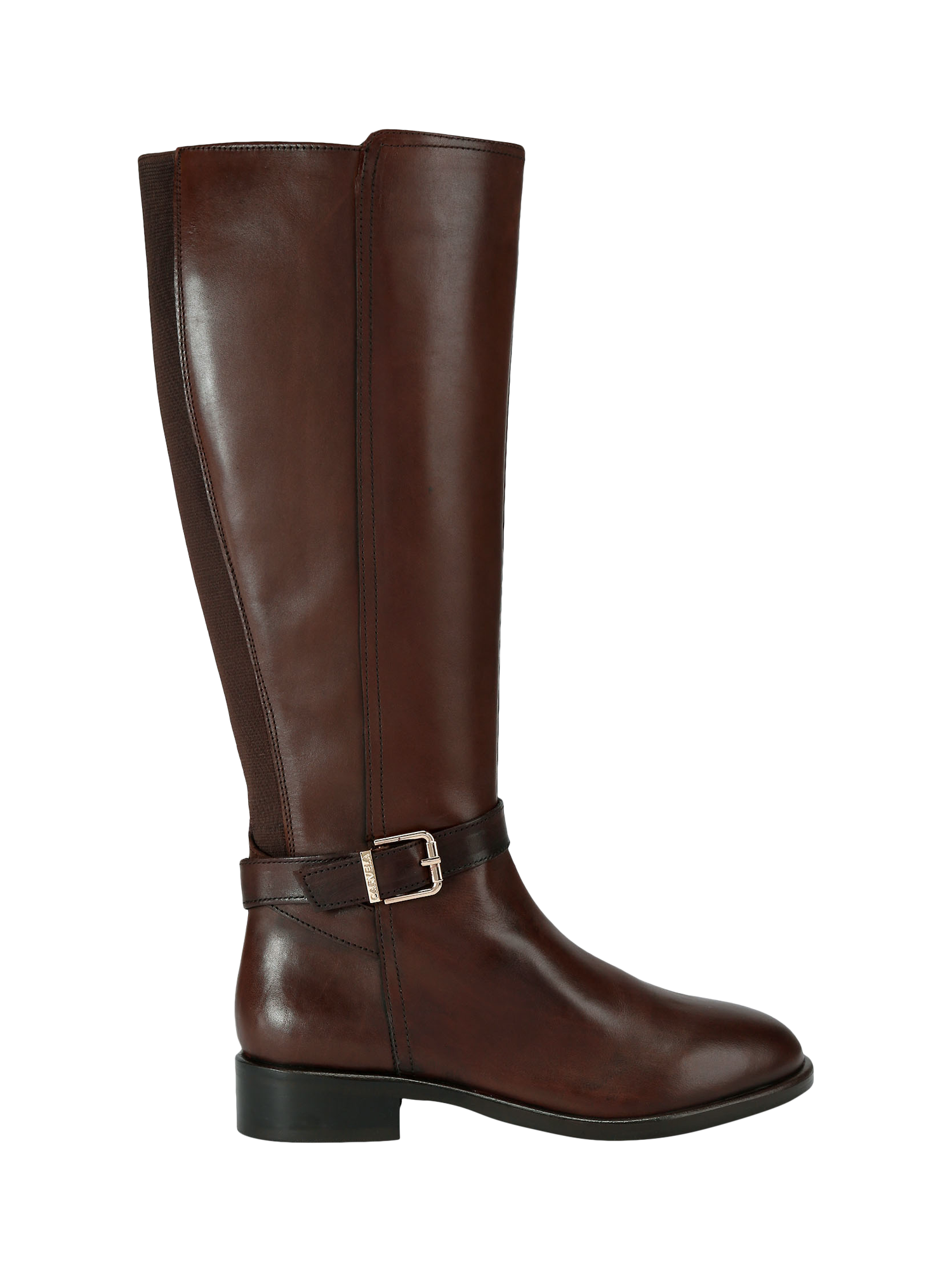 Product image 1 of 5, which shows Carvela Pienza Leather Riding Boots, Brown, 3