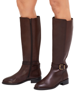Carvela Pienza Leather Riding Boots - view 2, Brown