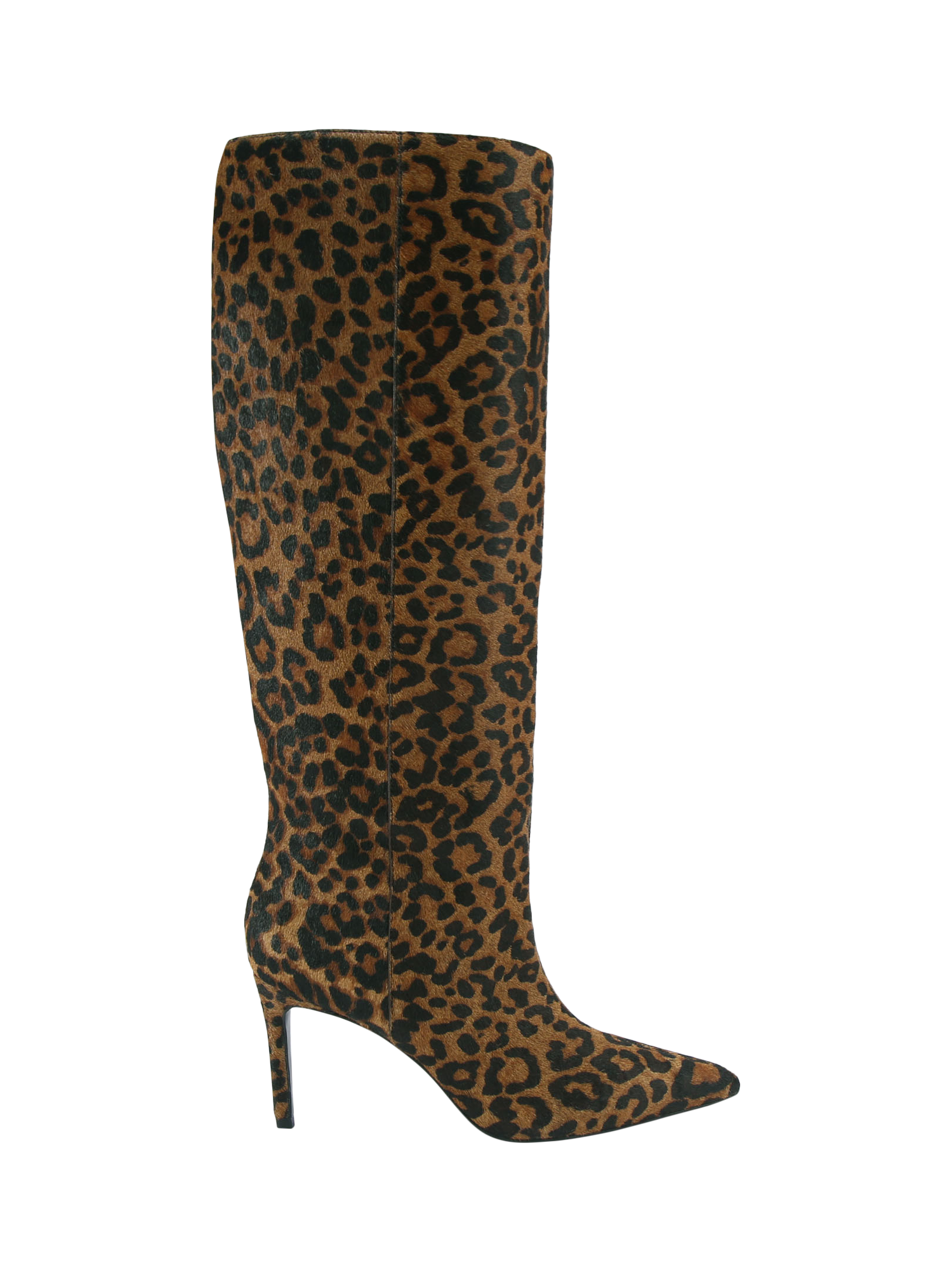 Product image 1 of 4, which shows Carvela Pisa Knee High Heeled Boots, Black/Brown, 3
