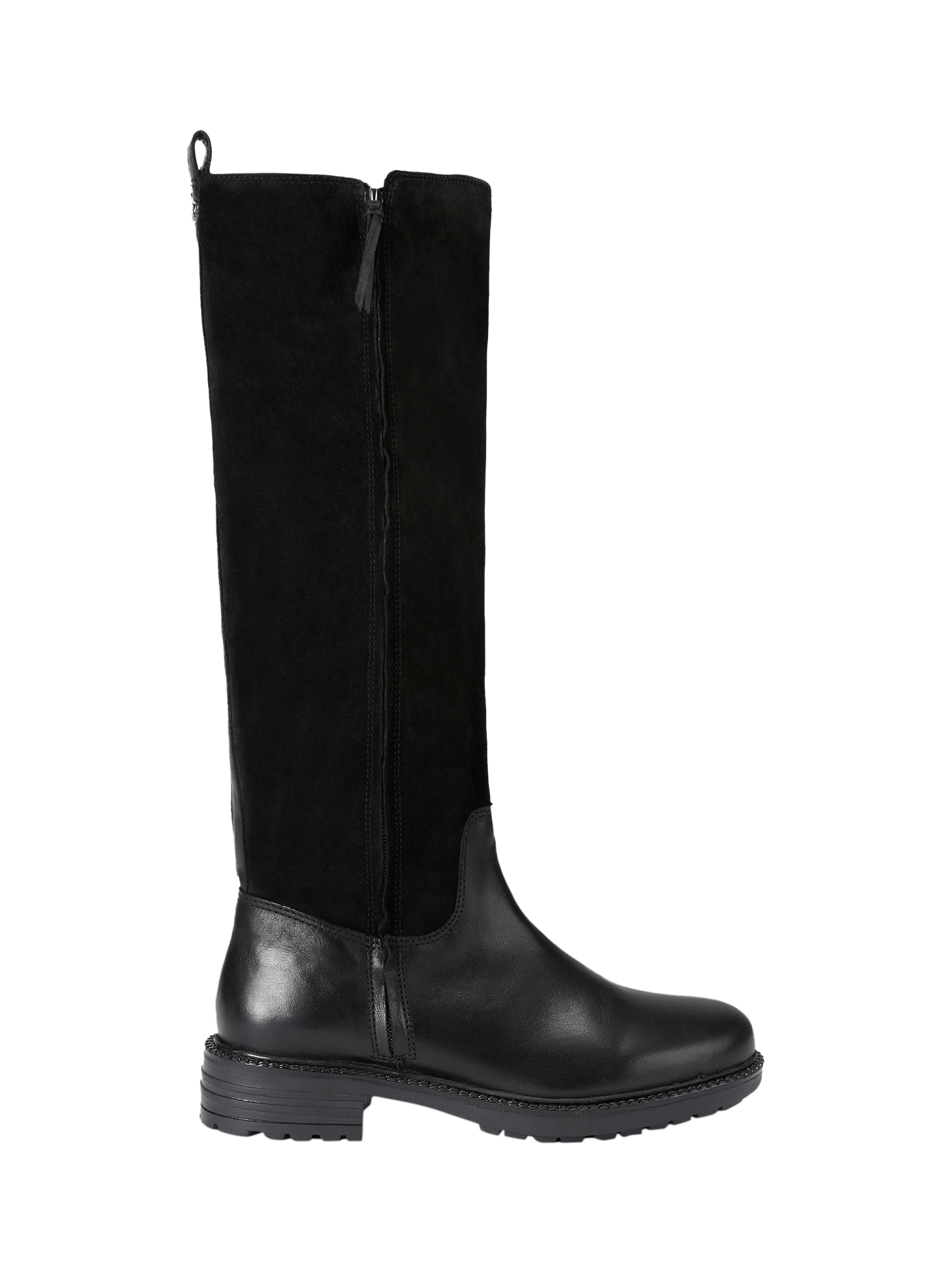 Product image 1 of 4, which shows Carvela Russ Leather Knee High Boots, Black, 3
