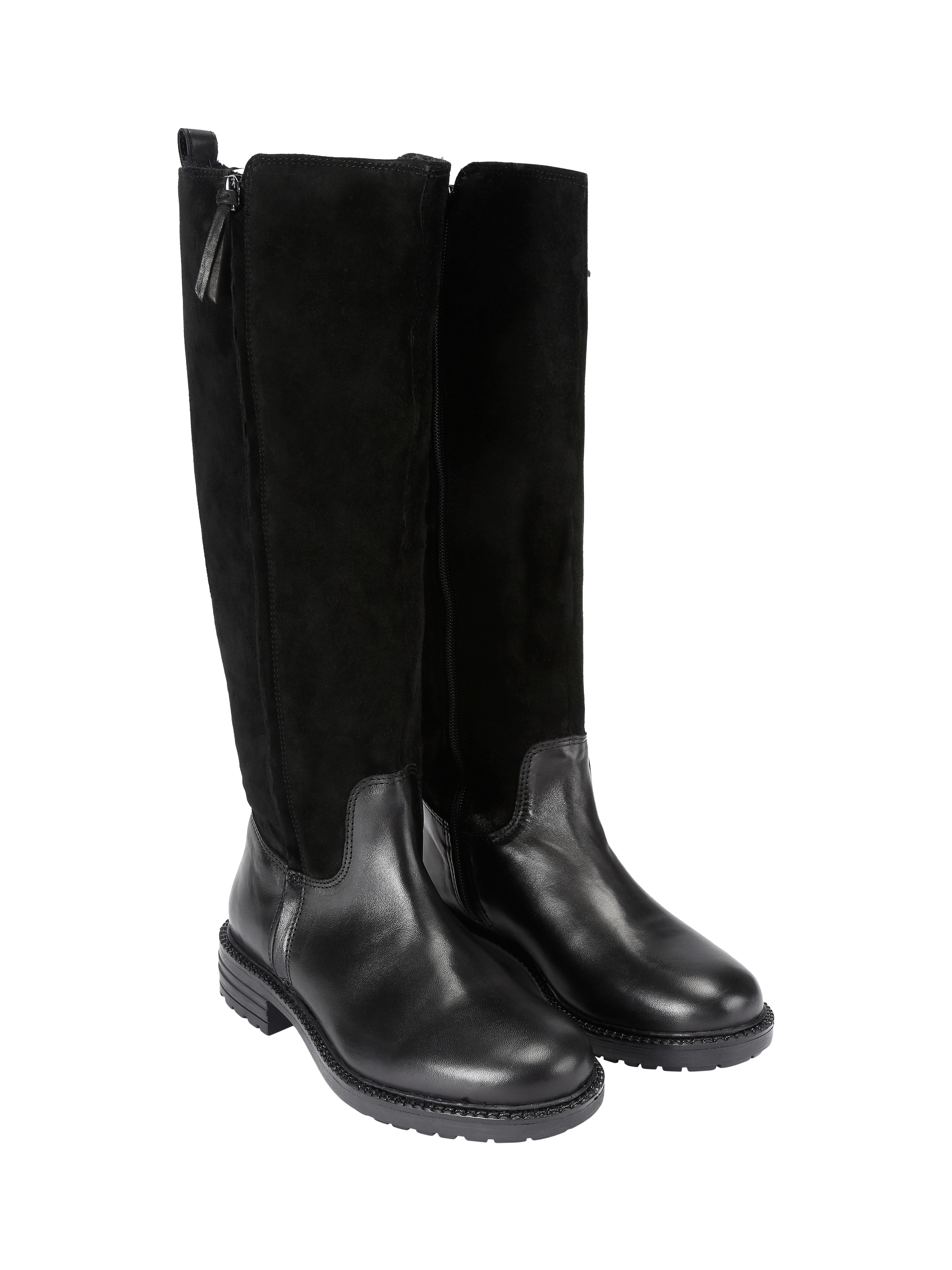 Product image 2 of 4, which shows Carvela Russ Leather Knee High Boots, Black, 3