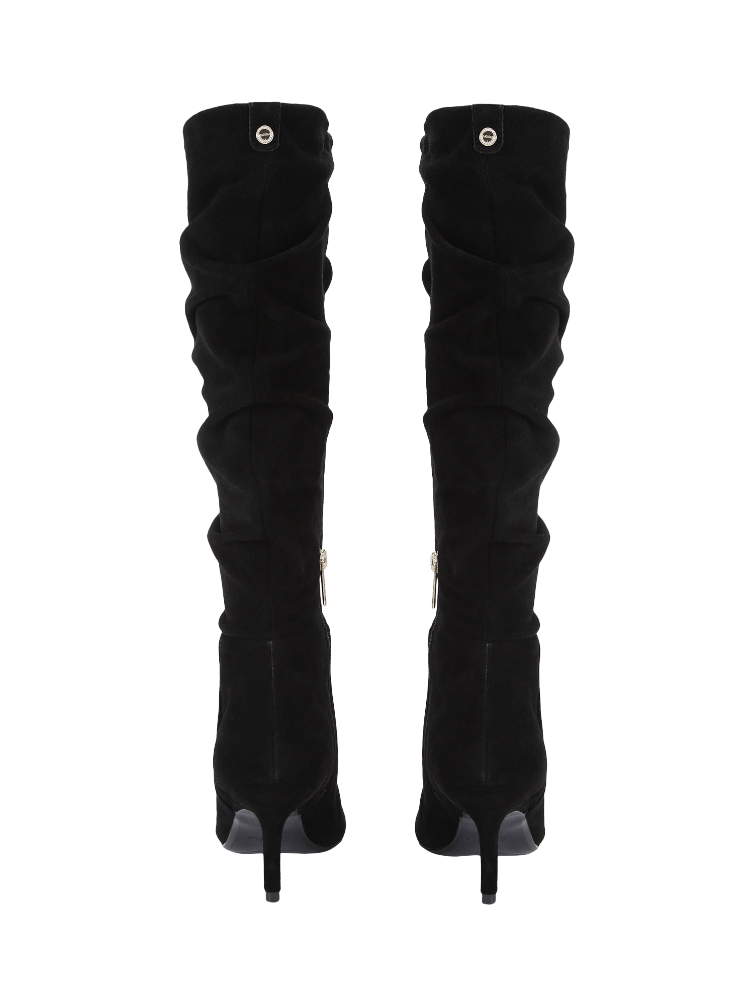 Product image 4 of 5, which shows Carvela Spirit Slouch Suede Calf Boots, Black, 3