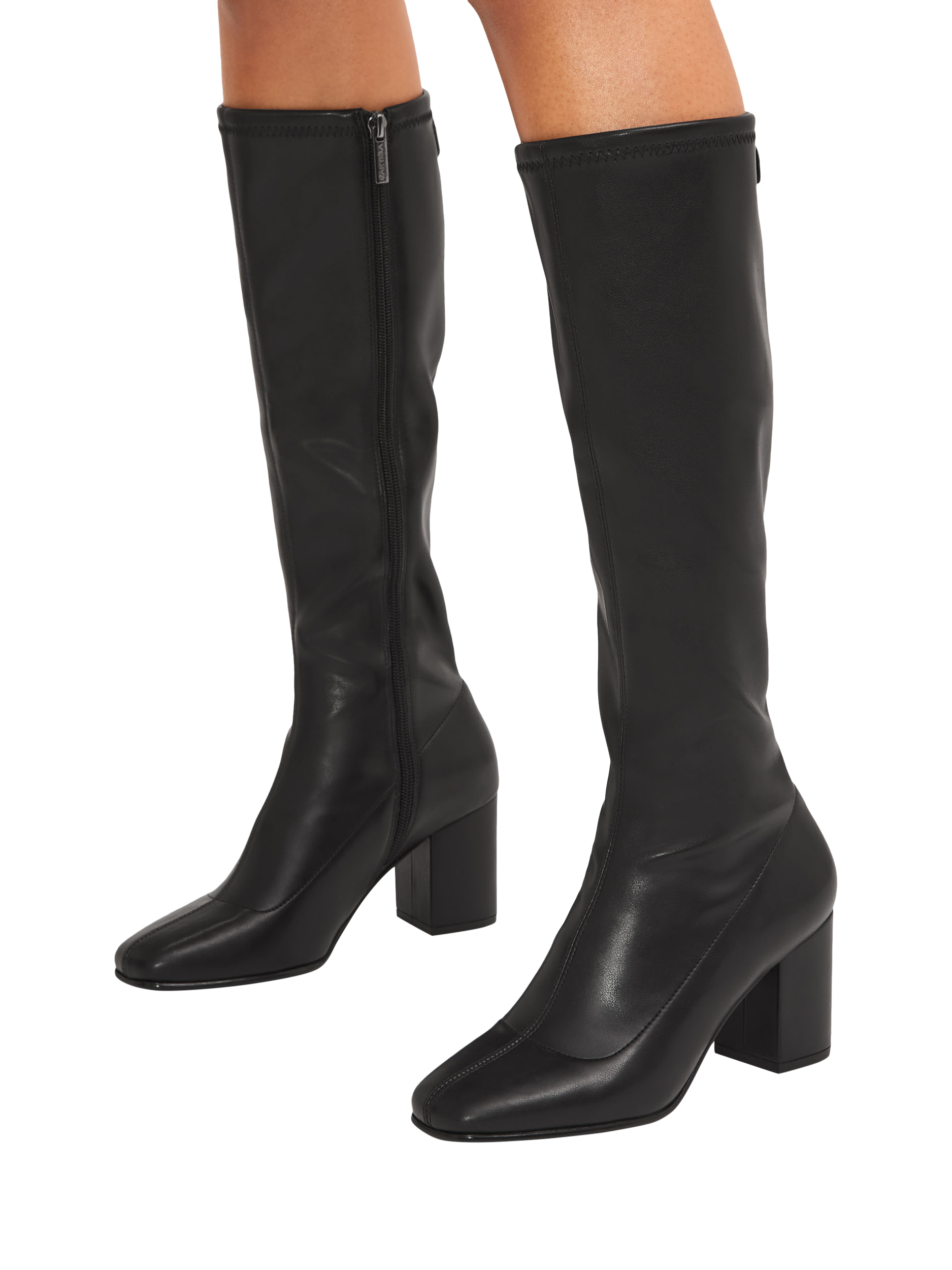 Product image 2 of 4, which shows Carvela Strut Knee High Boots, Black, 3