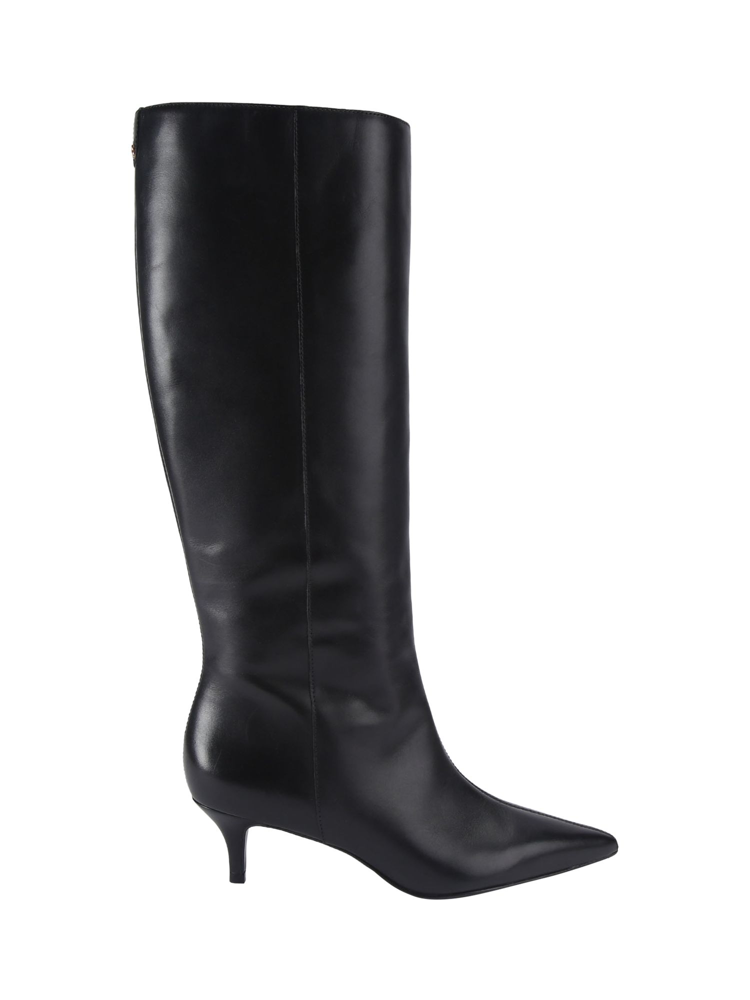 Product image 1 of 4, which shows Carvela Venice Leather Knee High Boots, Black, 3