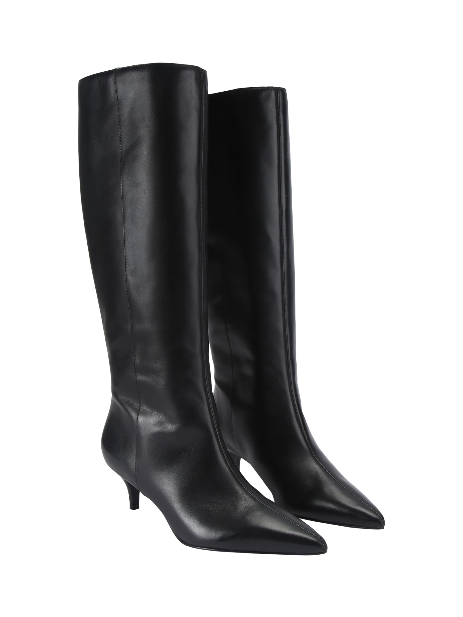 Product image 2 of 4, which shows Carvela Venice Leather Knee High Boots, Black, 3