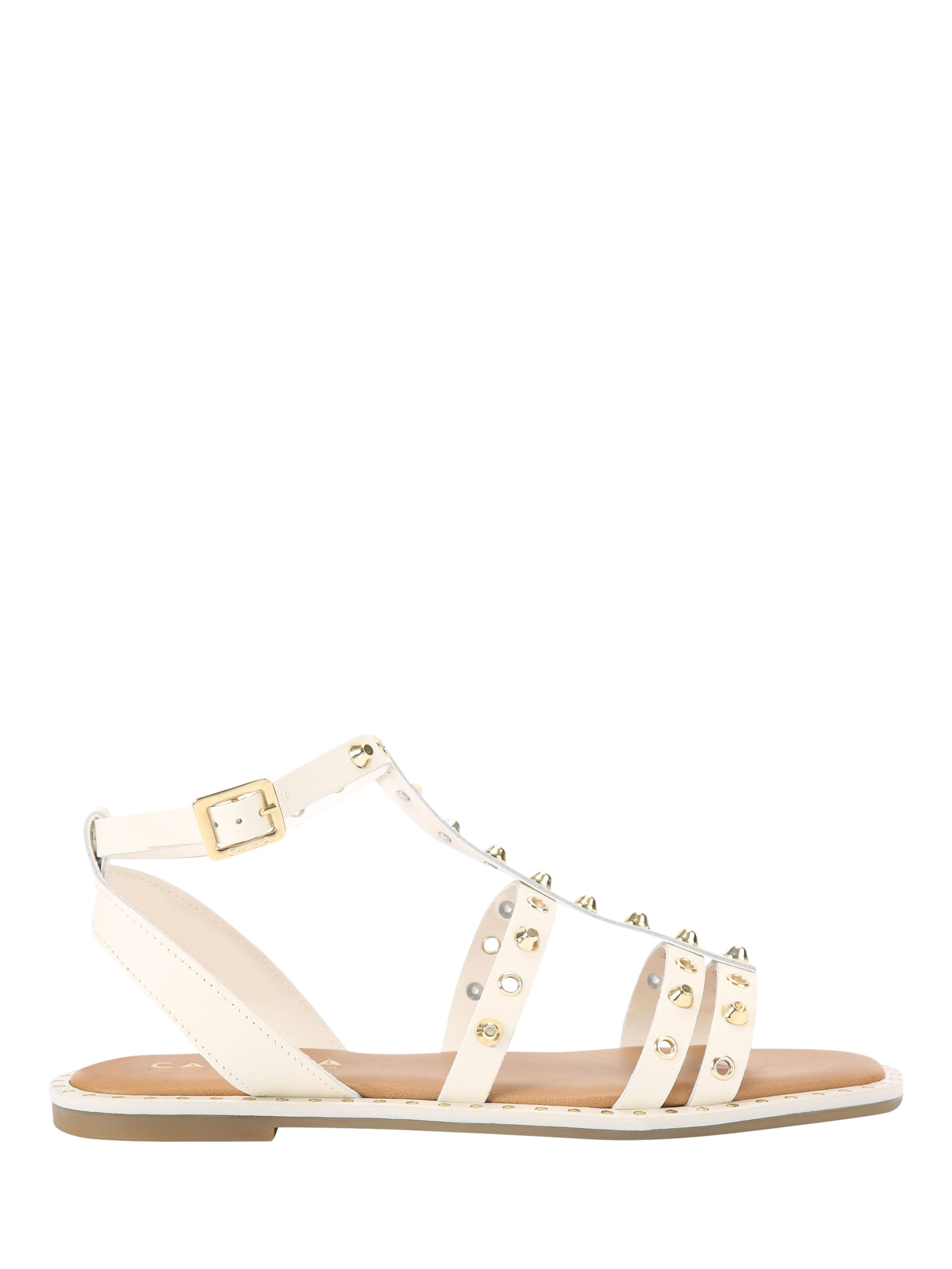 Product image 1 of 4, which shows Carvela Alia Leather Gladiator Sandals, Bone, 3
