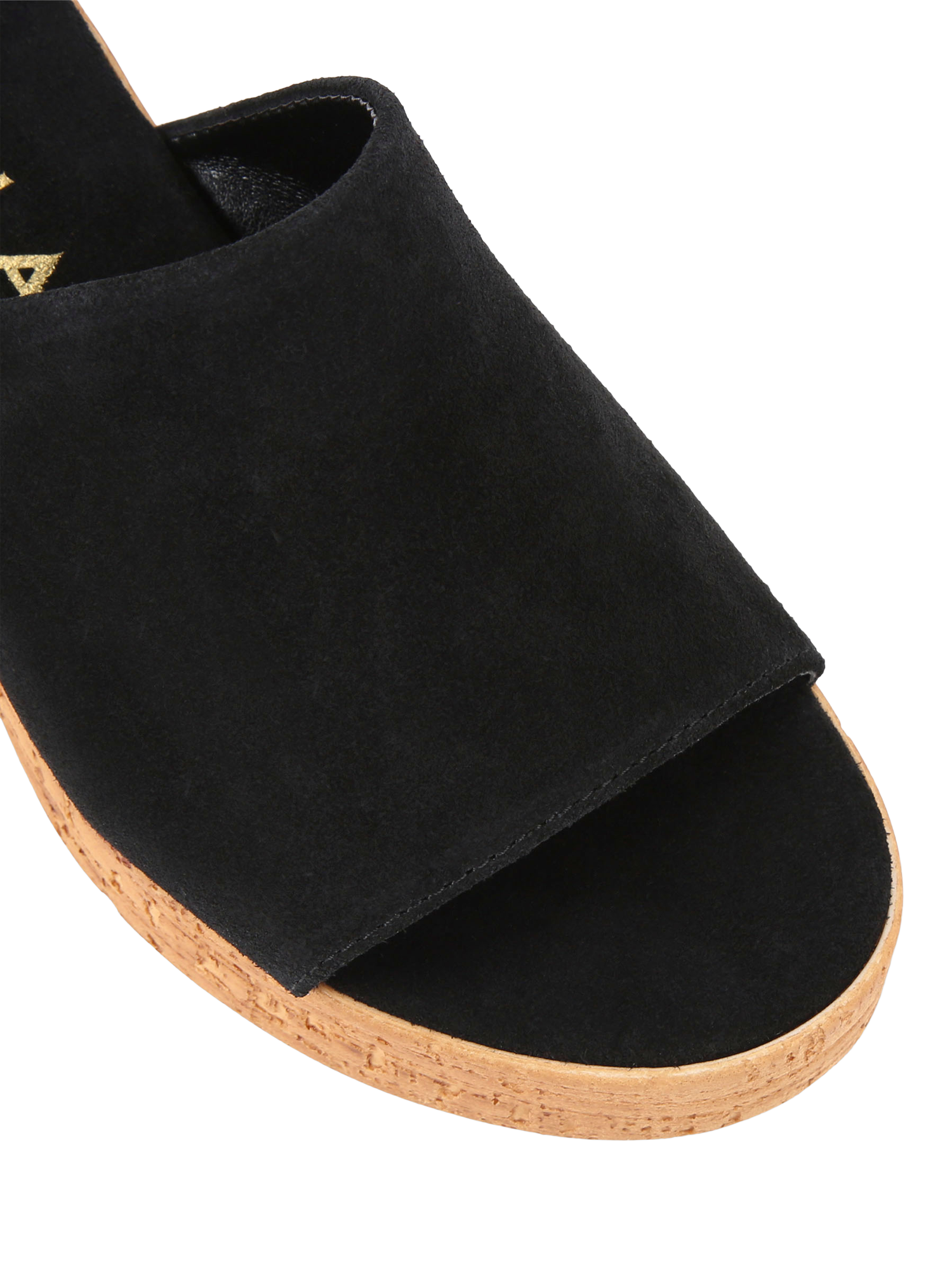 Product image 4 of 4, which shows Carvela Genova Suede Block Heel Platform Sandals, Black, 3