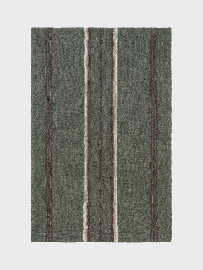 Product image 1 of 1, which shows Gerard Darel Stripe Cashmere Scarf, Khaki Green, One Size