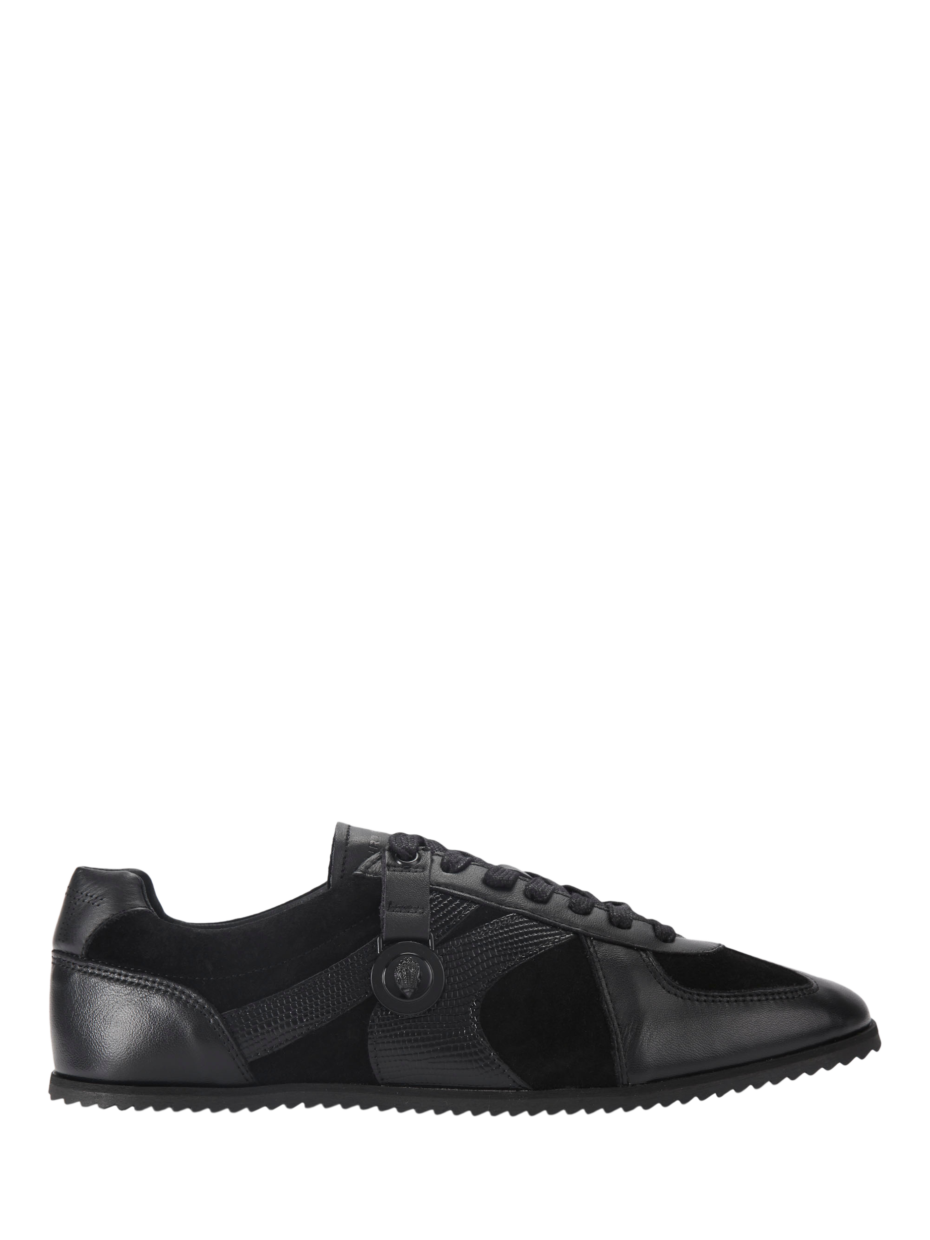 Product image 1 of 5, which shows Kurt Geiger London Eldon Leather Trainers, Black, 7