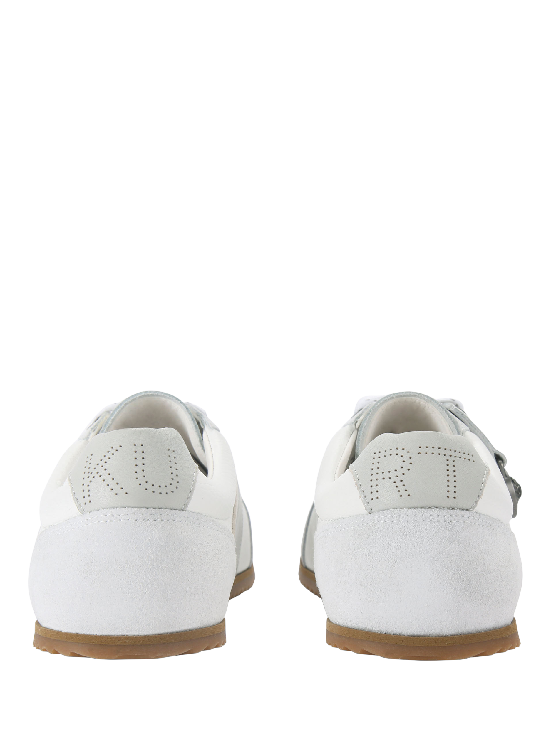 Product image 5 of 5, which shows Kurt Geiger London Eldon Leather Trainers, White, 7