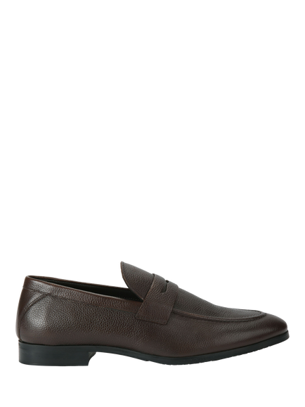 KG Kurt Geiger Freddy Leather Slip-On Loafers, Dark Brown, Dark Brown