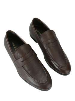 KG Kurt Geiger Freddy Leather Slip-On Loafers, Dark Brown - view 2, Dark Brown