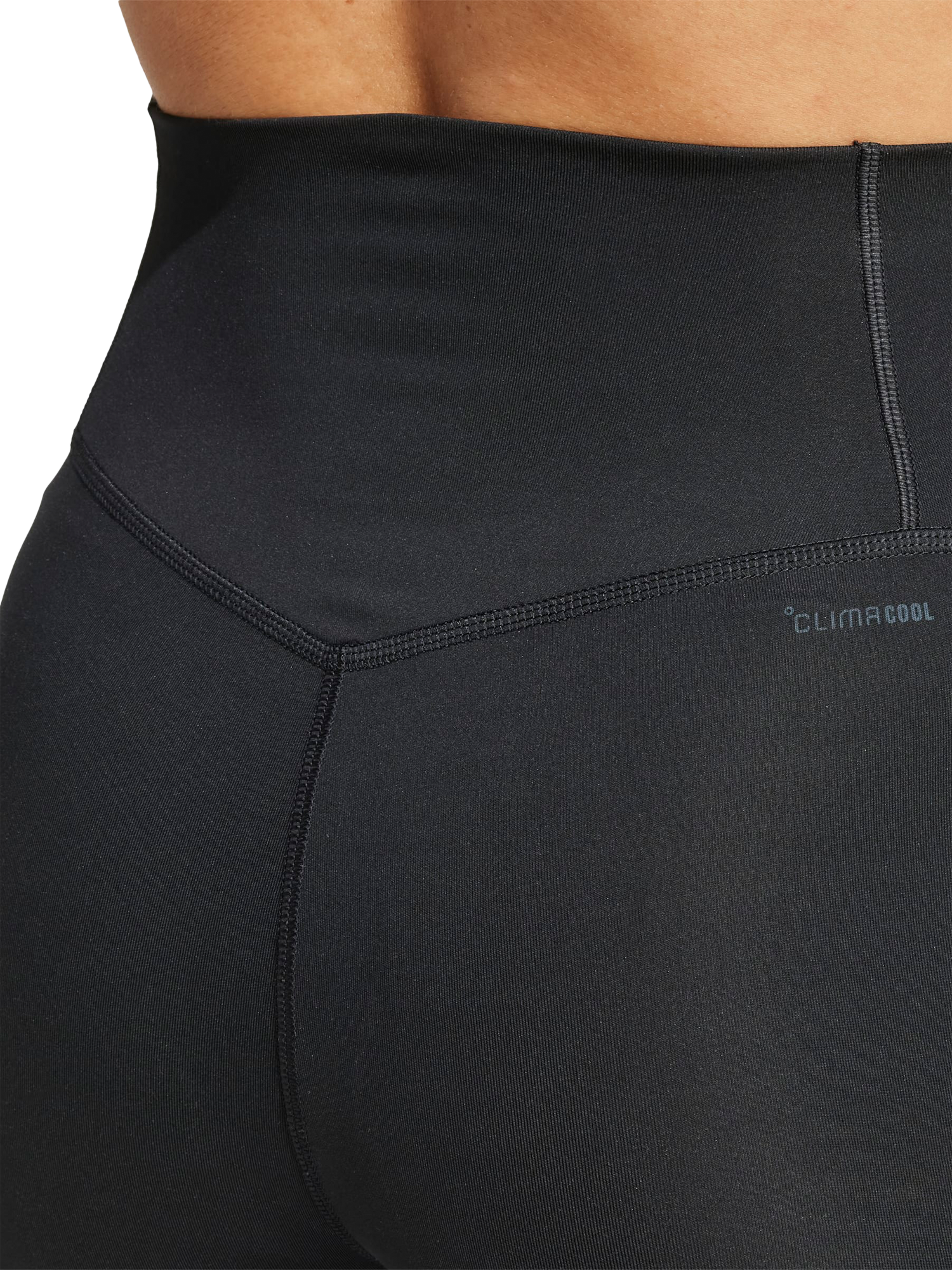 Product image 4 of 6, which shows adidas Optime Essentials Aeroready 3 Stripes Flared Leggings, Black/White, XS