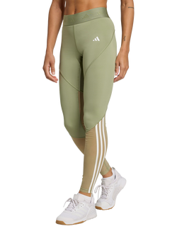 adidas Women's Hyperglam Full Length Leggings, Green/White, Green/White