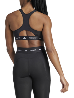 adidas TECHFIT Sports Bra, Black - view 2, Black