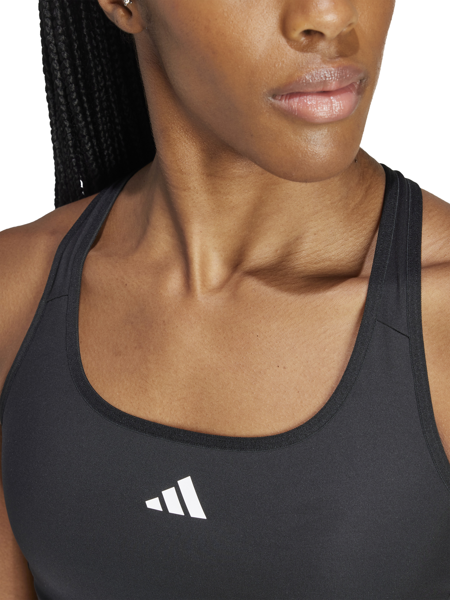 Product image 3 of 7, which shows adidas TECHFIT Sports Bra, Black, XS