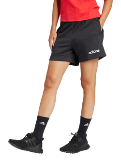 adidas Essentials Linear French Terry Shorts, Black/White, Black/White