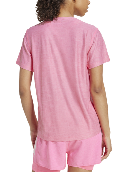 adidas Own the Run T-Shirt, Pink/White - view 2, Pink/White