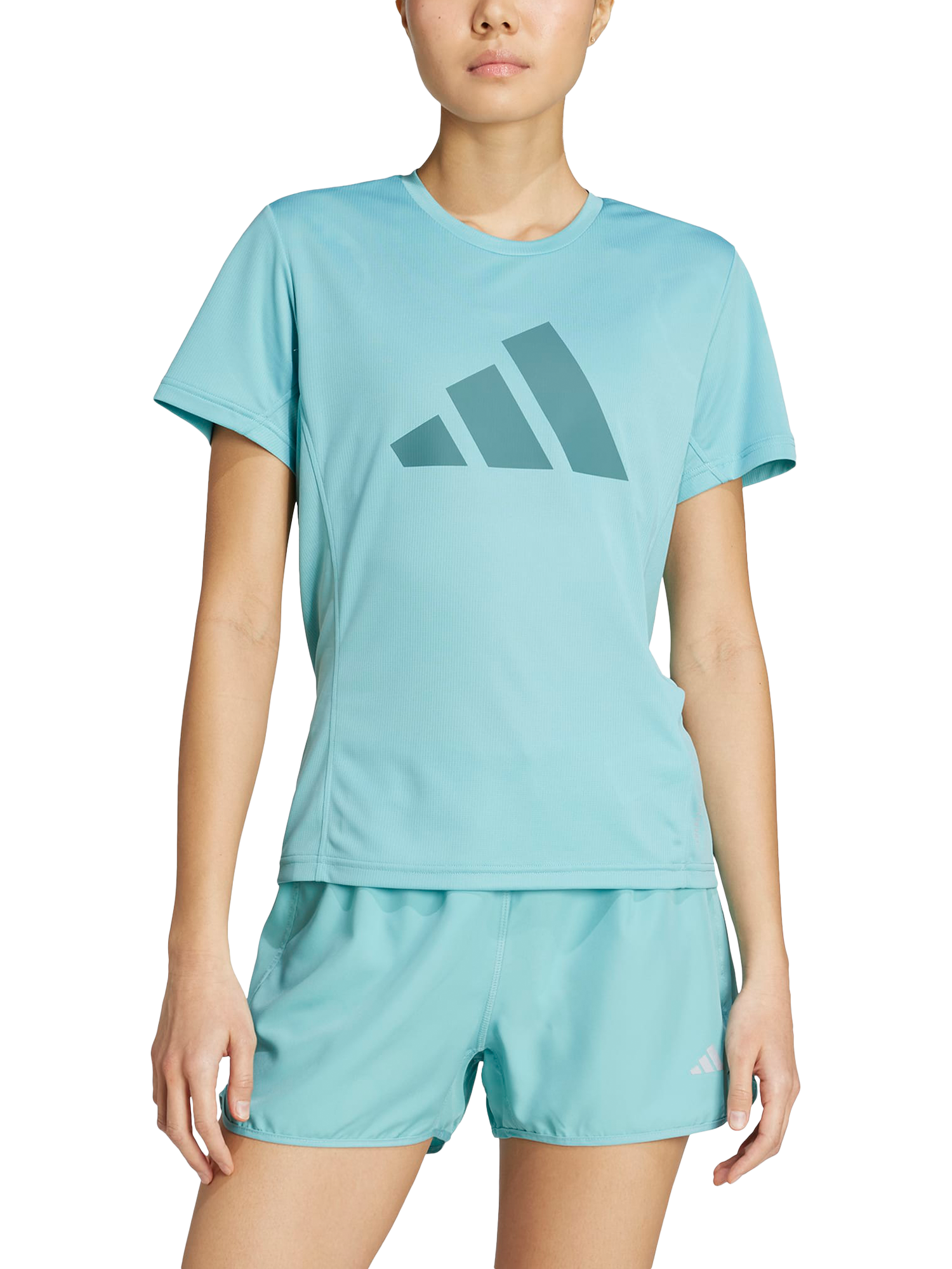 Product image 1 of 6, which shows adidas Run It T-Shirt, Minton, XS