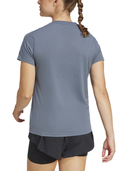 adidas Performance Logo Crew Neck T-Shirt, Grey/White - view 2, Grey/White