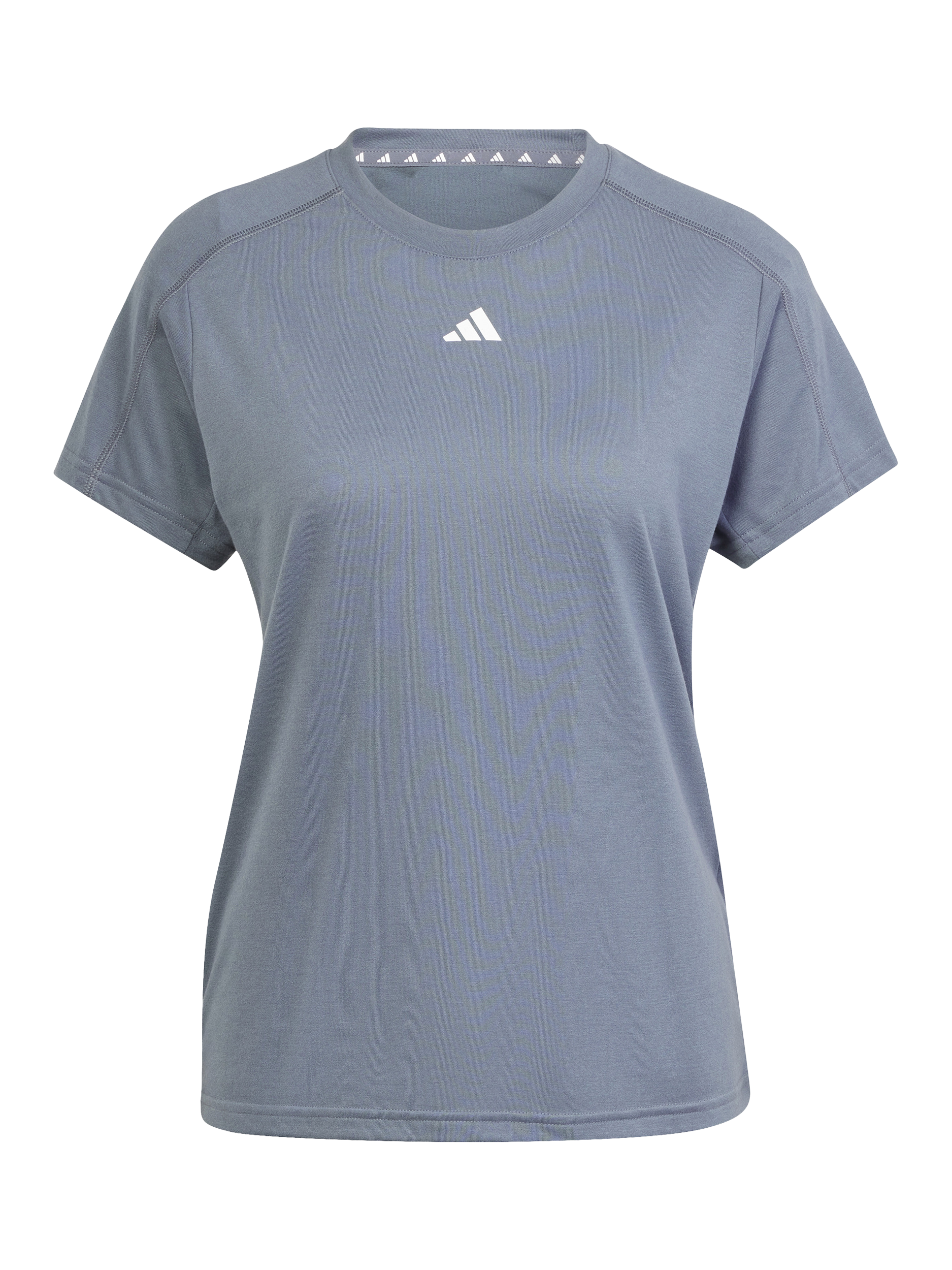 Product image 5 of 6, which shows adidas Performance Logo Crew Neck T-Shirt, Grey/White, XS