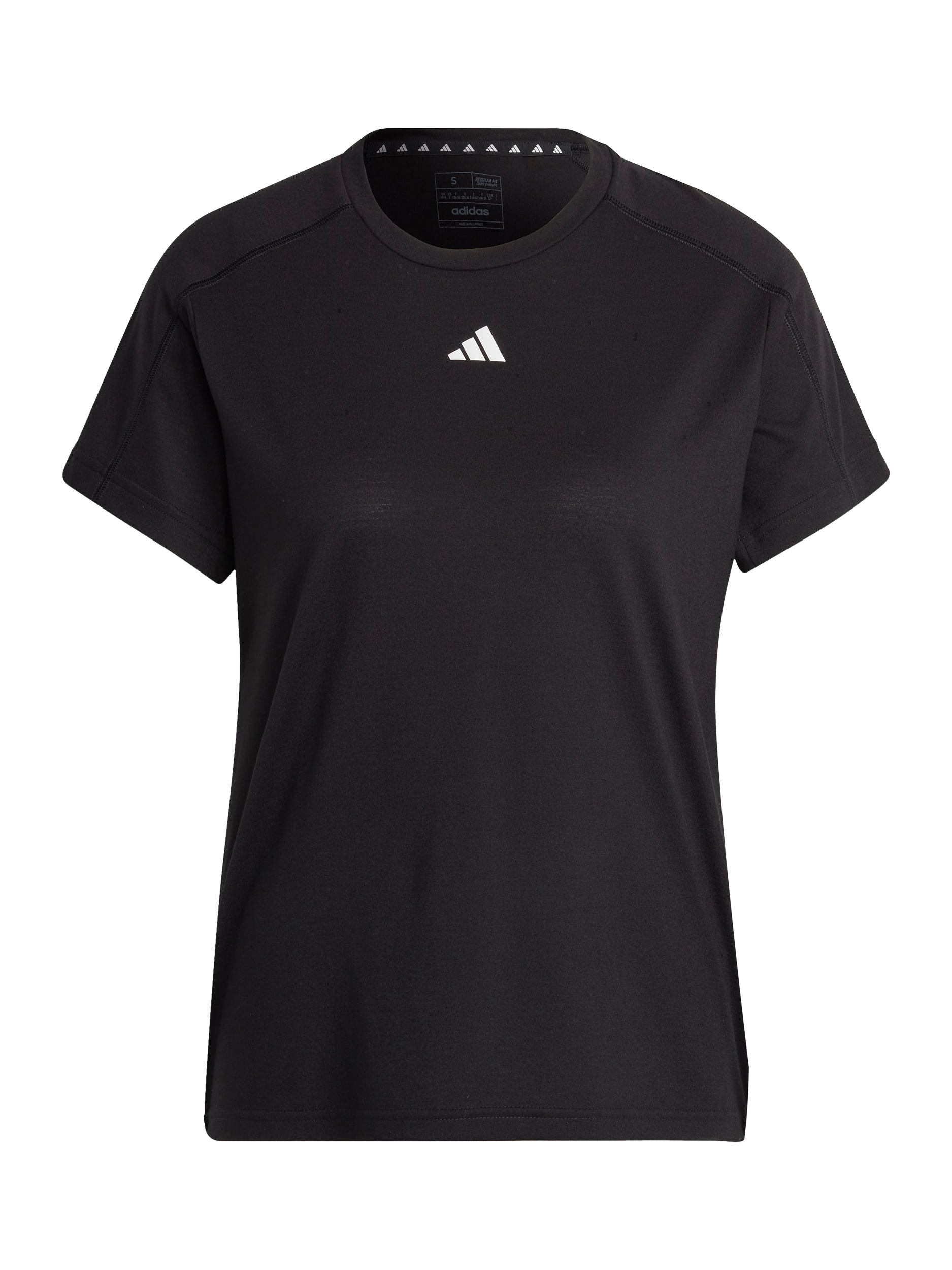 Product image 1 of 1, which shows adidas Performance Logo Crew Neck T-Shirt, Black, XS