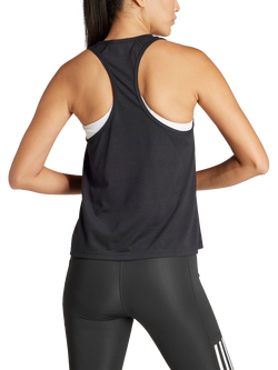 adidas Train Essentials Racerback Tank Top, Black - view 2, Black
