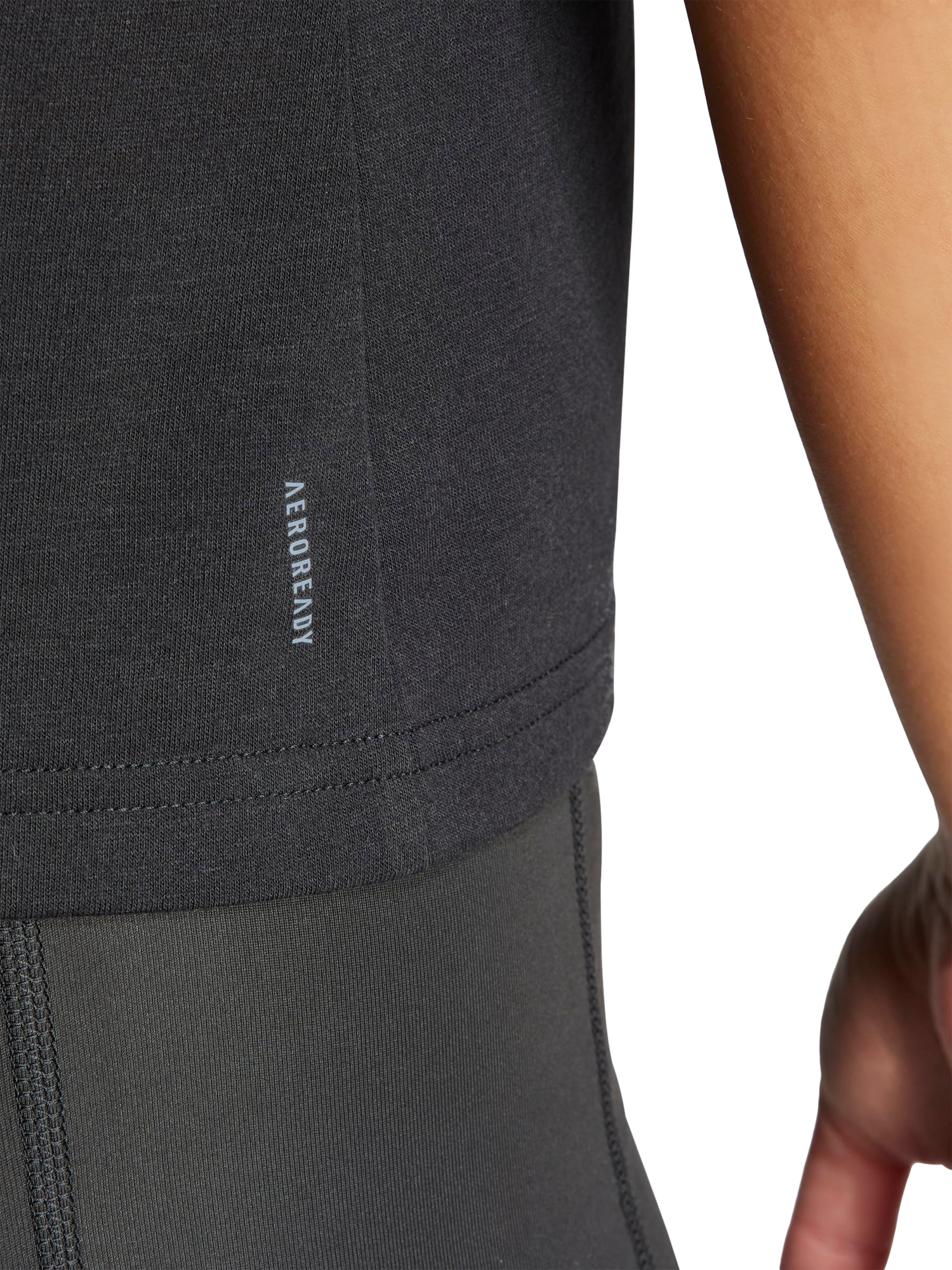 Product image 4 of 6, which shows adidas Train Essentials Racerback Tank Top, Black, XS