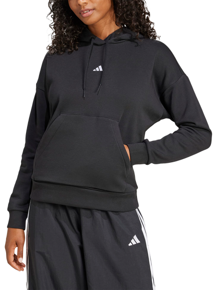 adidas Essentials Small Logo Feel Cosy Hoodie, Black/White, Black/White