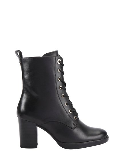 KG Kurt Geiger Sage Lace Up Leather Ankle Boots, Black