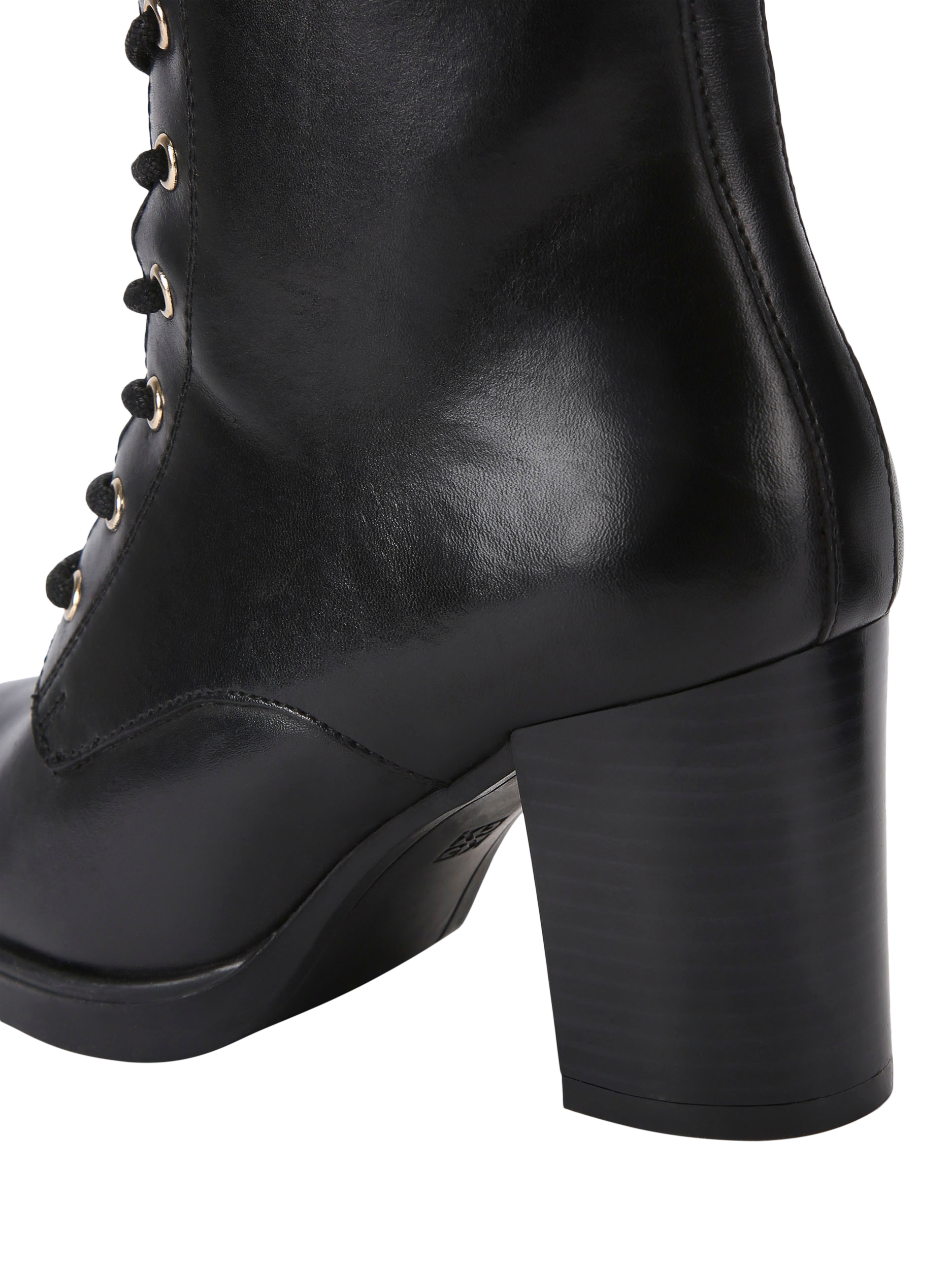 Product image 5 of 5, which shows KG Kurt Geiger Sage Lace Up Leather Ankle Boots, Black, 3