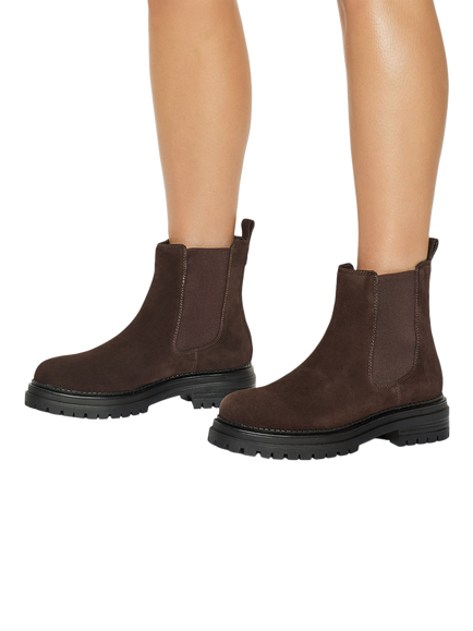 KG Kurt Geiger Tasha Suede Ankle Boots, Brown - view 2, Brown