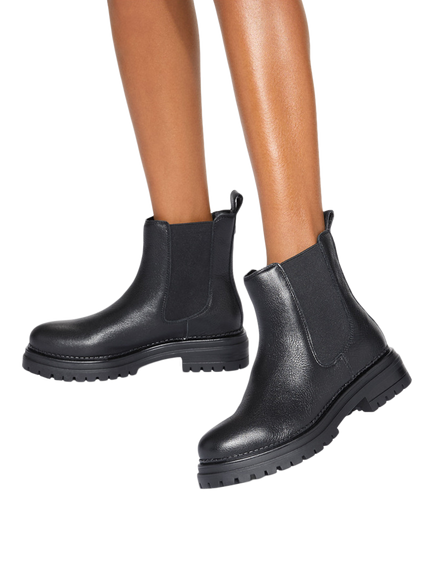 KG Kurt Geiger Tasha Leather Ankle Boots, Black - view 2, Black