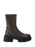 KG Kurt Geiger Tegan 2 Sock Chunky Ankle Boots, Black, Brown