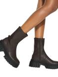 KG Kurt Geiger Tegan 2 Sock Chunky Ankle Boots, Black, Brown